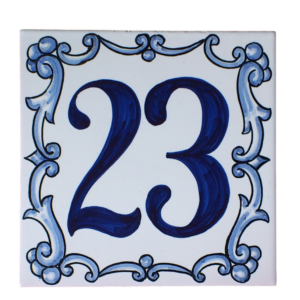 AZULEJO DE CERÁMICA CON NÚMERO