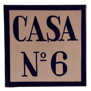 AZULEJO CON NÚMERO DE CERÁMICA PARA CASA