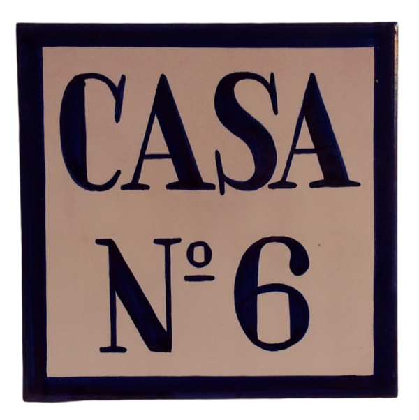 AZULEJO CON NÚMERO DE CERÁMICA PARA CASA