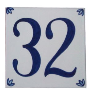 AZULEJO DE CERÁMICA CON NÚMERO