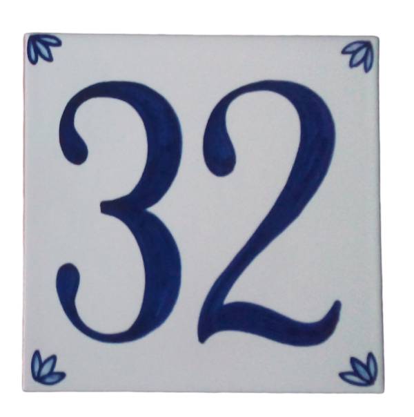 AZULEJO DE CERÁMICA CON NÚMERO