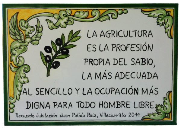 AZULEJO CON REFRÁN O FRASE DE CERÁMICA