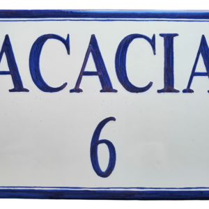AZULEJO DE CERÁMICA CON NÚMERO DE CASA 20X30CM