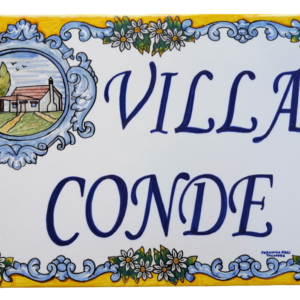 LETRERO EN AZULEJO DE CERÁMICA DE 40X25CM
