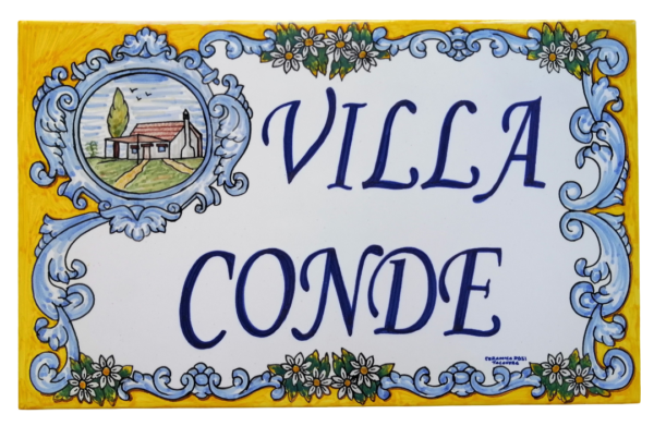 LETRERO EN AZULEJO DE CERÁMICA DE 40X25CM