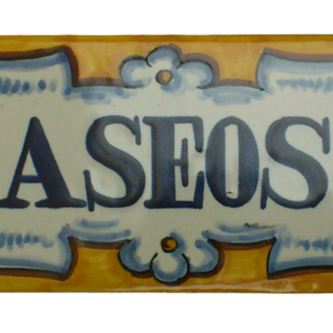 LETRERO DE CERAMICA PARA ASEOS