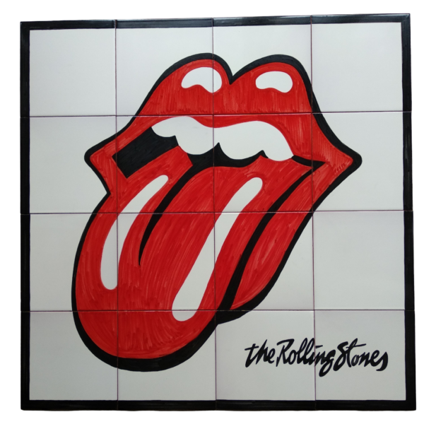 MURAL DE CERÁMICA CON LOGO THE ROLLING STONES