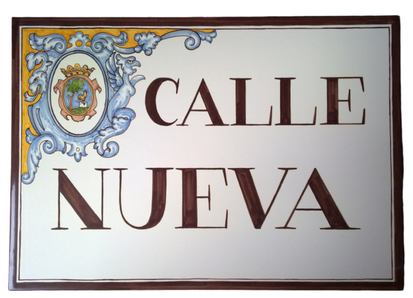 PLACA DE CERÁMICA CON EL NOMBRE DE LA CALLE