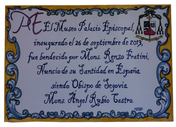 PLACA CONMEMORATIVA DE CERÁMICA