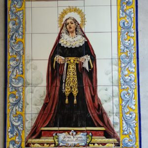 RETABLO CERÁMICO RELIGIOSO CON IMAGEN