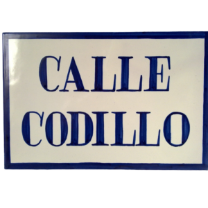 Placa de cerámica de Talavera para calle de 20x30 cm