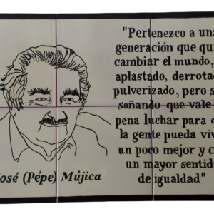 Azulejo de cerámica frase Pepe Múgica
