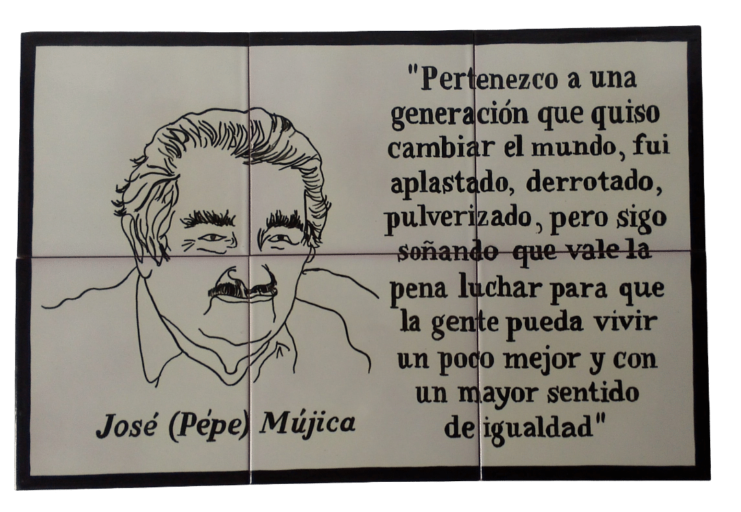 Azulejo de cerámica frase Pepe Múgica