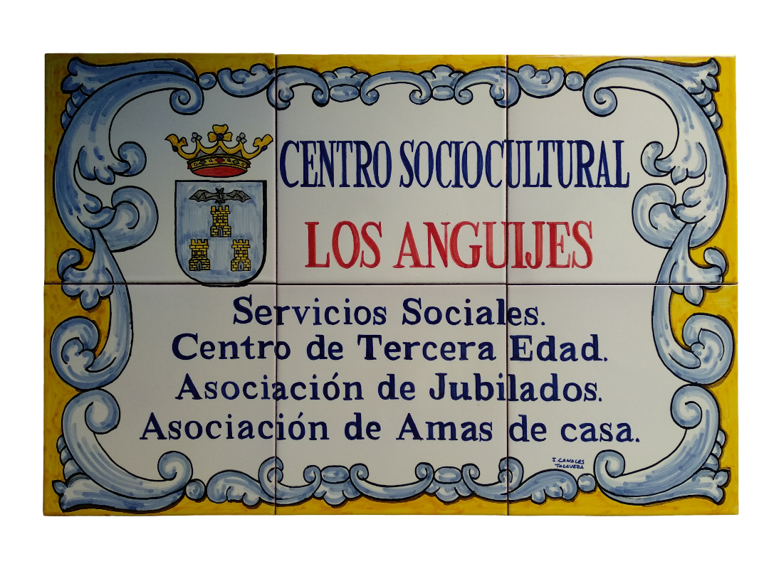 Placa de cerámica de Talavera personalizada 30x45 cm con nombre a medida