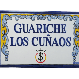 Azulejo de cerámica con hierro de ganadería 20x30cm