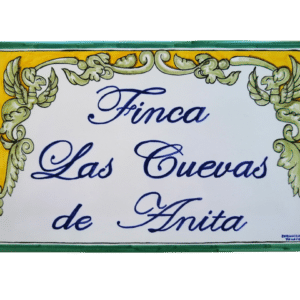 PLACA DE CERAMICA DE 40X30CM CON NOMBRE DE FINCA