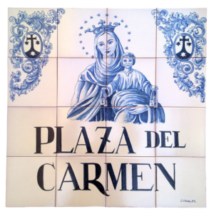 placa de cerámica calle de Madrid
