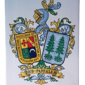 azulejo de cerámica heráldico escudos apellidos