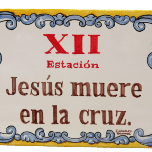 Placa de cerámica Talavera para viacrucis