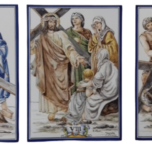 Placas de cerámica con imagen para viacrucis