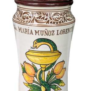 Tarro de farmacia en cerámica de talavera