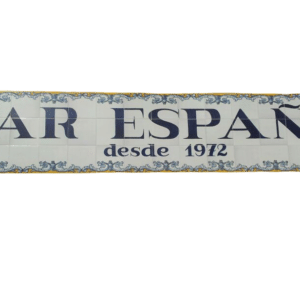 Rotulo de cerámica para bares restaurantes