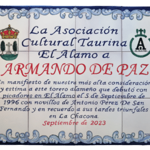 rotulo de cerámica para plaza de toros