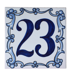 numero en azulejo de cerámica