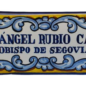 letrero de cerámica sobremesa