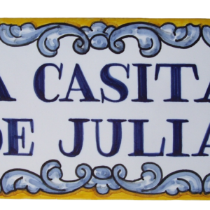 letrero de cerámica para casa