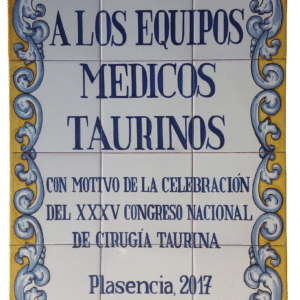 rotulo de cerámica talavera