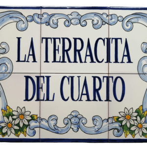 rotulo de cerámica talavera personalizado