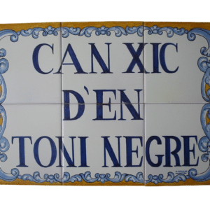 rotulo de cerámica Talavera personalizado