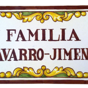 letrero de cerámica para puerta o fachada