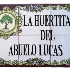 rotulo cerámica talavera con nombre