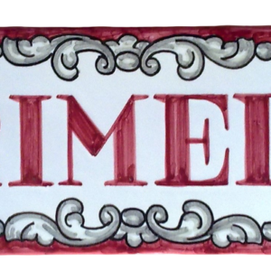 cartel de cerámica Talavera para edificio