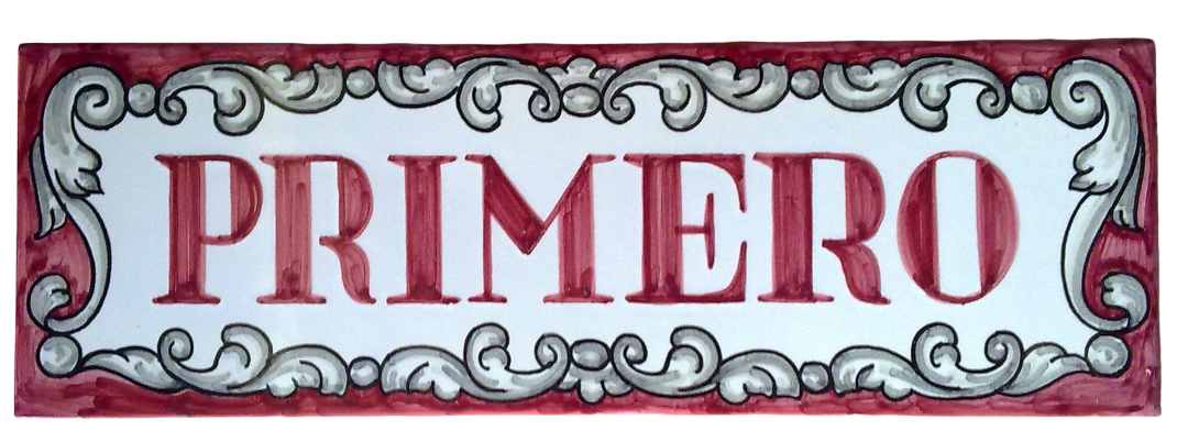 cartel de cerámica Talavera para edificio