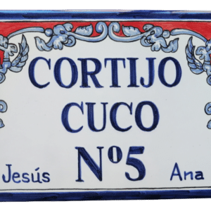 cartel de cerámica para finca o villa