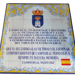 Mural cerámica pintado a mano