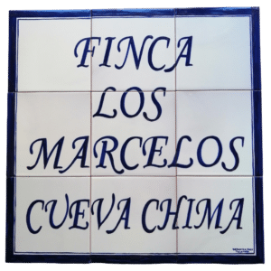 Rótulo de cerámica personalizado para exterior