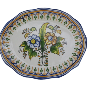 Bandeja artesanal de cerámica Talavera
