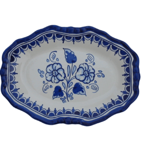 Bandeja artesanal de cerámica Talavera