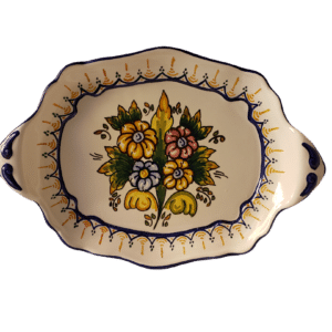 Bandeja de cerámica decoración floral