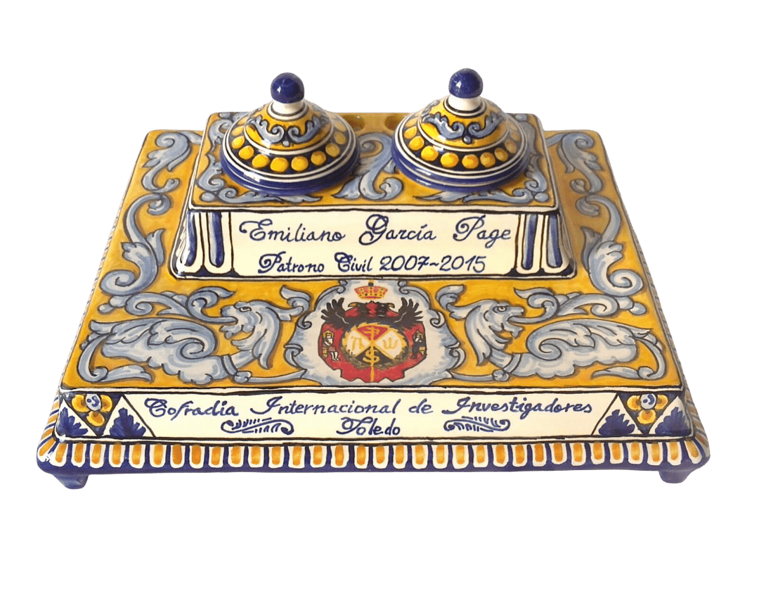 Escribanía cerámica de Talavera